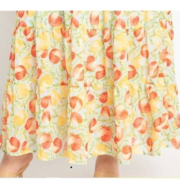 Eloquii Plus Size Tropical Smocked Bodice Maxi Dress - Picture 3 of 3